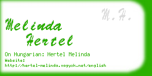 melinda hertel business card